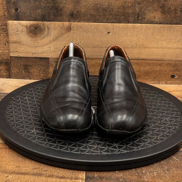 ALLEN EDMONDS GOMMUS MENS CASUAL SHOES BLACK LEATHER SLIP ON LOAFERS SIZE 9.5B - Picture 2 of 9